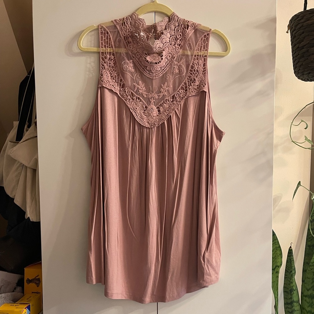 Body Flirt Lace Tank Top 2XL